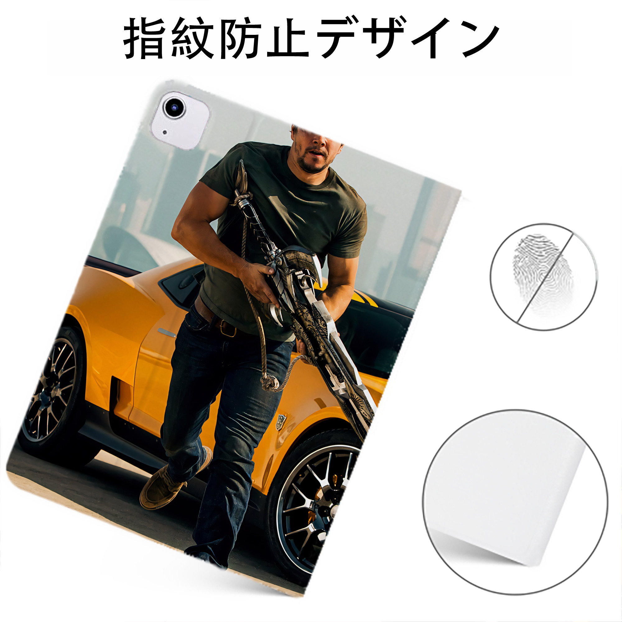 （画像用） Transformers トランスフォーマー IPadケース ペンホルダー付き ブックスタイルデザイン